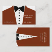 Carte De Visite Moderne élégant de costume de smoking d'événement (Devant / Derrière)
