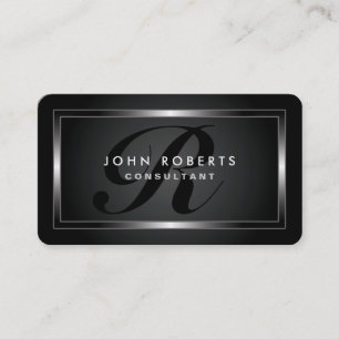 Carte De Visite Moderne élégant de noir professionnel de