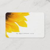 Carte de visite moderne élégant de tournesol (Dos)