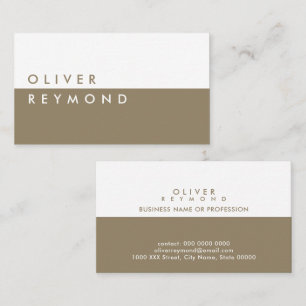 Carte De Visite Moderne & élégant demi-sepia professionnel