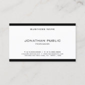 Carte De Visite Moderne Elegant Design Propre Professionnel Plain (Dos)
