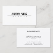 Carte De Visite Moderne Élégant Design Propre Professionnel Plain (Devant / Derrière)