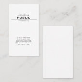 Carte De Visite Moderne Elégant Design propre tendance Plaine créa (Devant / Derrière)