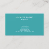 Carte De Visite Moderne Élégant Design simple Modèle Couleurs tend (Dos)