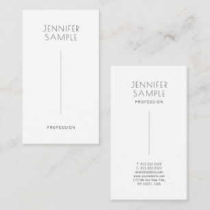 Carte De Visite Moderne Élégant Design simple Signature Papier mat