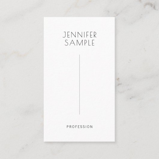 Carte De Visite Moderne Élégant Design simple Signature Papier mat (Devant)