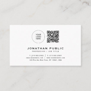 Carte De Visite Moderne Elégant Design simple Votre texte personna