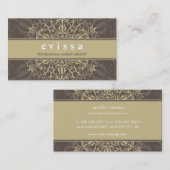CARTE DE VISITE moderne élégant doré brun (Devant / Derrière)