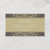 CARTE DE VISITE moderne élégant doré brun (Dos)