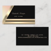 Carte De Visite Moderne Élégant, Élégant, Gratuit, Or (Devant / Derrière)