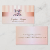 Carte De Visite Moderne Élégant Élégant Machine à coudre à rayures (Devant / Derrière)