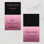 Carte De Visite Moderne, élégant et chic vernis à ongles (Devant / Derrière)