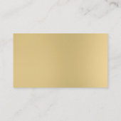 Carte De Visite Moderne Elégant Faux Gold White Professionnel (Dos)