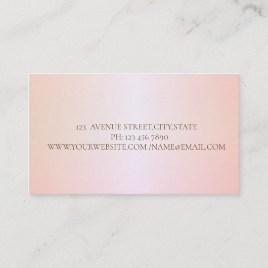 Carte De Visite Moderne Élégant Fraise Stylish (Dos)