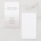 Carte De Visite Moderne Elégant Glamor Faux Silver tendance Luxe (Devant / Derrière)