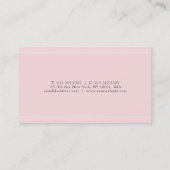 Carte De Visite Moderne élégant Glamor Plain Luxe Professionnel (Dos)