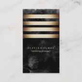 Carte De Visite Moderne Elegant Gold Foil Metal Professional (Devant)