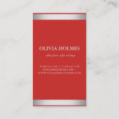 Carte De Visite Moderne Elegant Gold Foil Metal Professional (Dos)