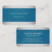 Carte De Visite Moderne Elegant Gold Foil Metal Professional (Devant / Derrière)