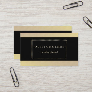 Carte De Visite Moderne Elegant Gold Foil Metal Professional
