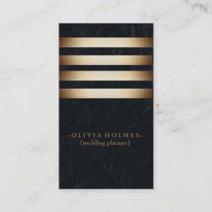 Carte De Visite Moderne Elegant Gold Foil Metal Professional