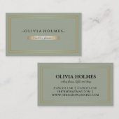 Carte De Visite Moderne Elegant Gold Foil Metal Professional (Devant / Derrière)