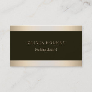 Carte De Visite Moderne Elegant Gold Foil Metal Professional
