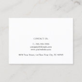 Carte De Visite Moderne Elegant Graines Propres Photo Nutritionnis (Dos)