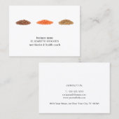 Carte De Visite Moderne Elegant Graines Propres Photo Nutritionnis (Devant / Derrière)