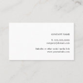 Carte De Visite Moderne Elegant Grey Faux Silver Line Attorney (Dos)