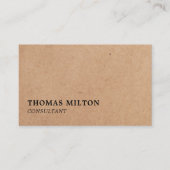 Carte De Visite Moderne Elegant Grey Imprimé KraftPaper Consultant (Devant)