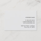 Carte De Visite Moderne Elegant Grey Imprimé KraftPaper Consultant (Dos)