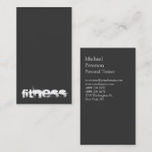 Carte De Visite Moderne élégant Gris Fitness Sport (Devant / Derrière)
