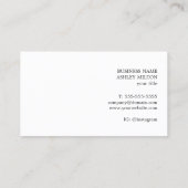 Carte De Visite Moderne Elegant Gris Rose Golden Stripes (Dos)