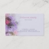 Carte De Visite Moderne Elégant Huile Couleurs Fleurs Modèle d'art (Dos)