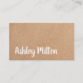 Carte De Visite Moderne Élégant imprimé Kraft Blanc Bold Consultan (Devant)