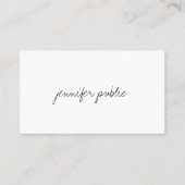Carte De Visite Moderne Elegant Libre Script Professionnel Simple (Devant)