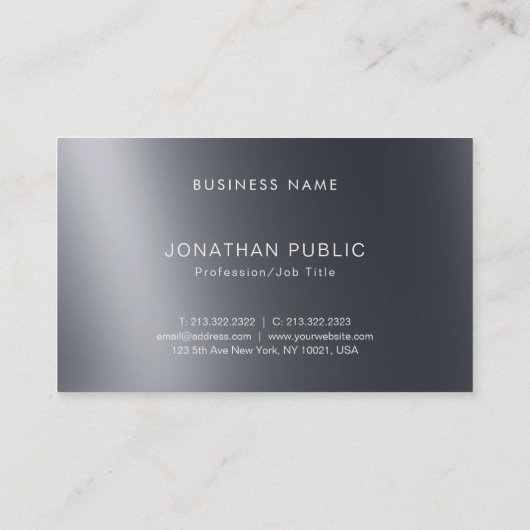 Carte De Visite Moderne Élégant Lumière Et Ombre Créatif Plaque Ha (Dos)