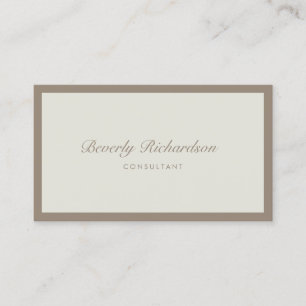 Carte De Visite Moderne Elegant Luxe Simple Professional Brown