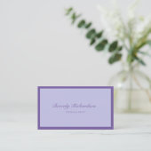 Carte De Visite Moderne Elegant Luxe Simple Professionnel Purple (Debout devant)