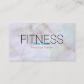 Carte De Visite Moderne Elégant Marbre Personal Fitness Trainer (Devant)
