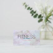 Carte De Visite Moderne Elégant Marbre Personal Fitness Trainer (Debout devant)