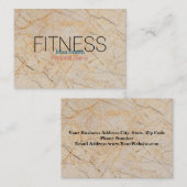 Carte De Visite Moderne Elégant Marbre Personal Fitness Trainer (Devant / Derrière)