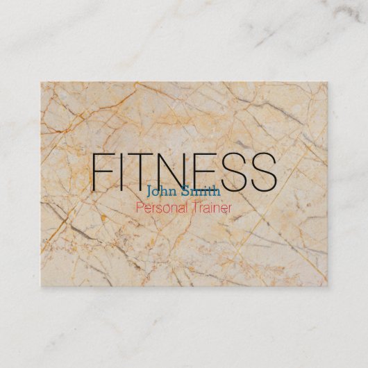 Carte De Visite Moderne Elégant Marbre Personal Fitness Trainer (Devant)