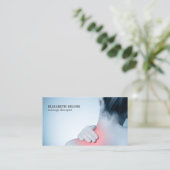 Carte De Visite Moderne Elégant Massage Photo (Debout devant)