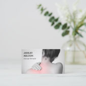 Carte De Visite Moderne Elégant Massage Photo (Debout devant)