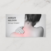 Carte De Visite Moderne Elégant Massage Photo (Devant)