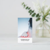 Carte De Visite Moderne Elégant Massage Photo (Debout devant)