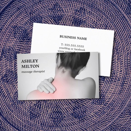Carte De Visite Moderne Elégant Massage Photo