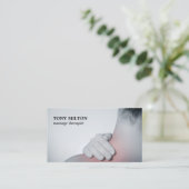 Carte De Visite Moderne Elégant Massage Photo (Debout devant)